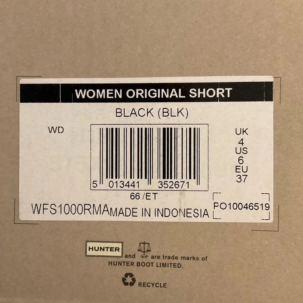 Hunter Original Short Black Waterproof Boots - Picture 13 of 15